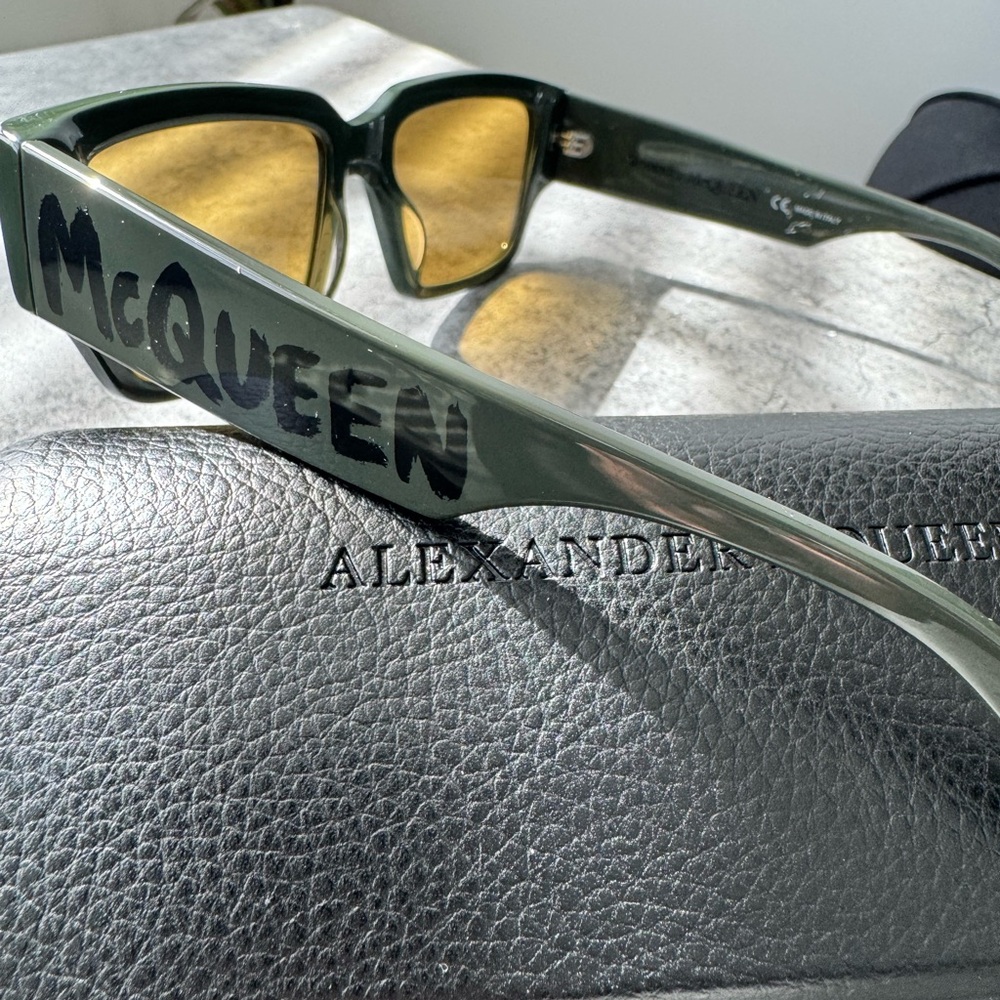 Authentic! Alexander McQueen Olive Sunglasses